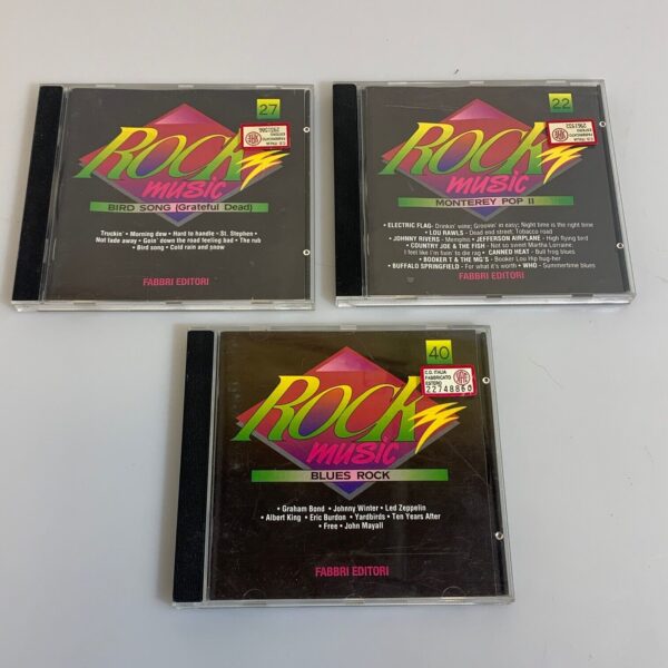 3 CD Audio Rock Music Fabbri Editore 1994 Blues Monterey Pop Grateful Dead