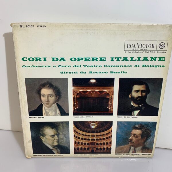 Cori di Opere Italiane Orchestra Bologna Diretti Basile vinile 33"