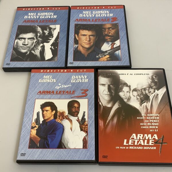 Lotto 4 film in DVD Arma Letale con Mel Gibson