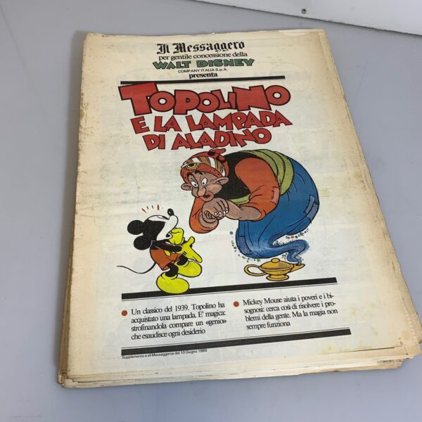 Topolino e la lampada di Aladino Supplemento messaggero 1989 fumetto