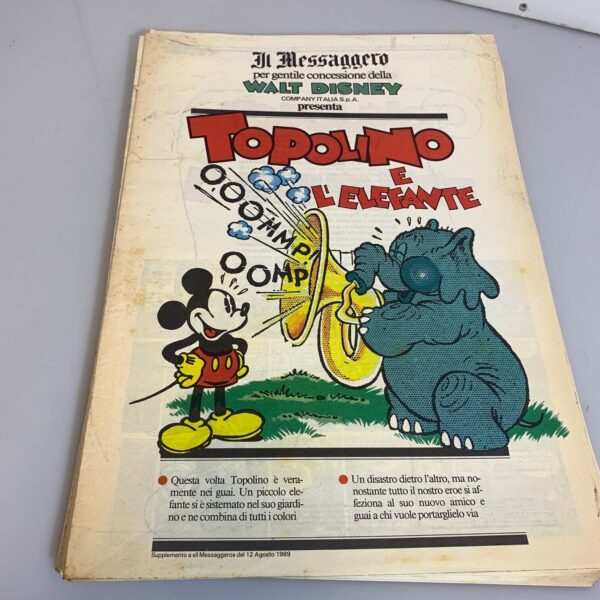 Topolino e l'elefante Supplemento messaggero 1989