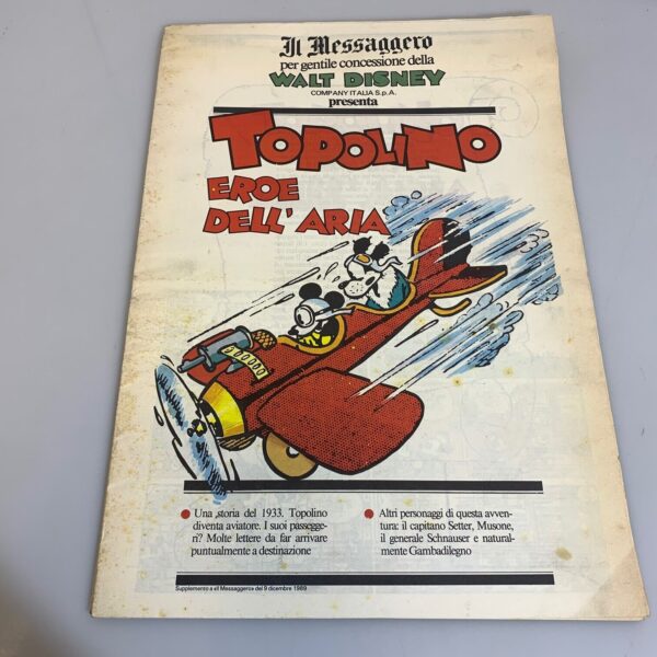 Topolino eroe dell'aria Supplemento messaggero 1989
