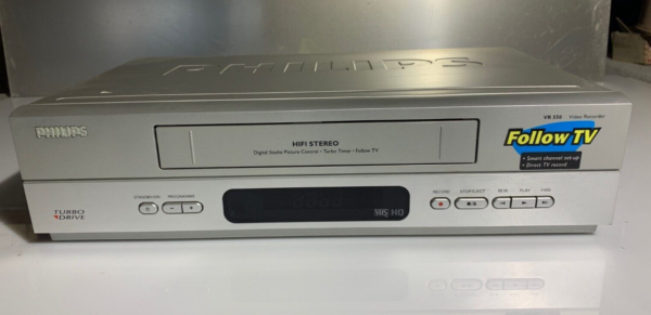 Videoregistratore VHS PHILIPS Turbo Drive VR 550 Cassette non funzionante
